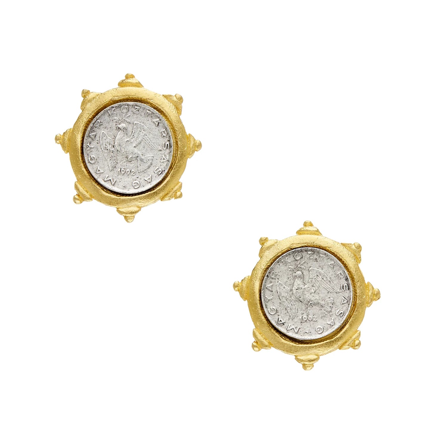 Susan Shaw Dove Coin Studs