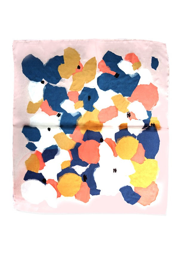 Pink Color Block Scarf