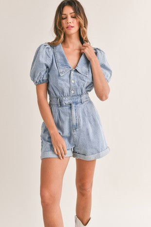 Savannah Denim Romper