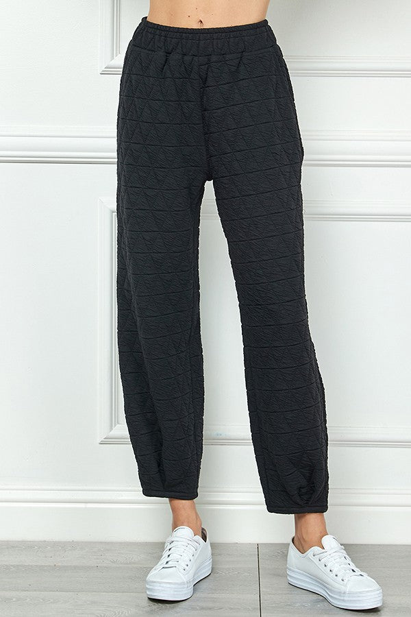 Bella Quilted set In Black