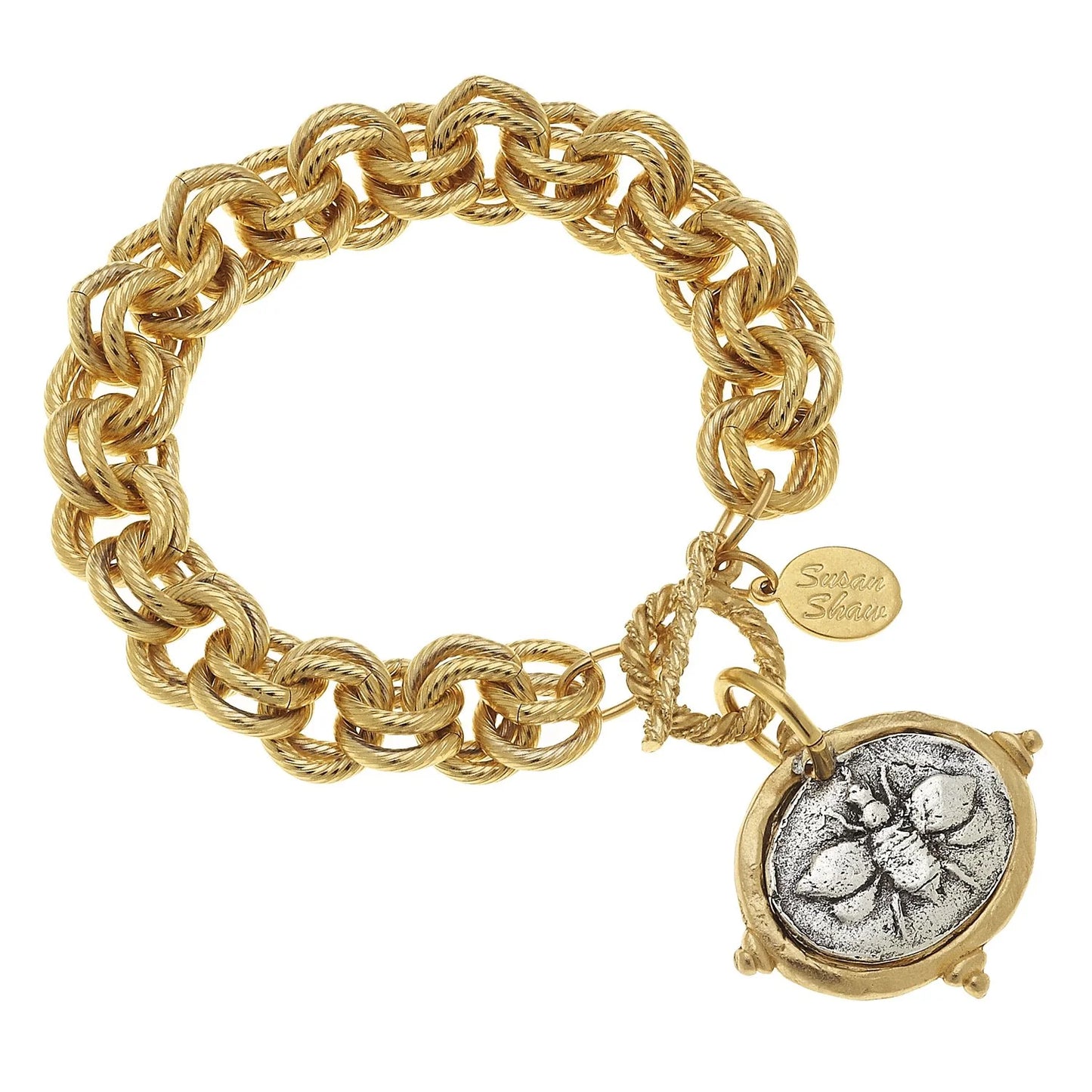 Susan Shaw Italian Intaglio Bee Bracelet