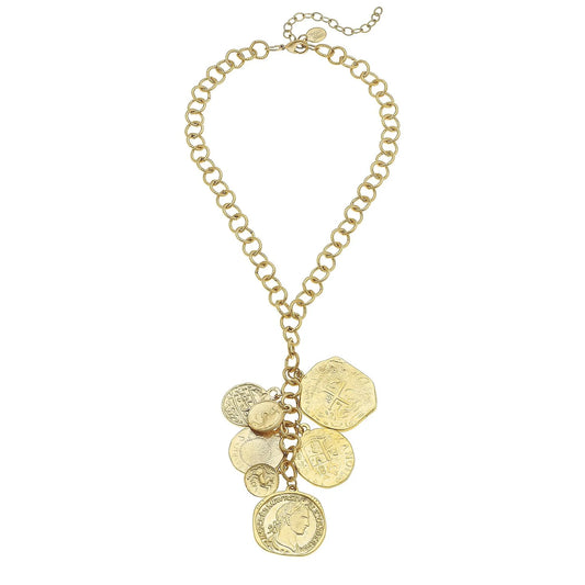 Susan Shaw Layered Coin Necklace