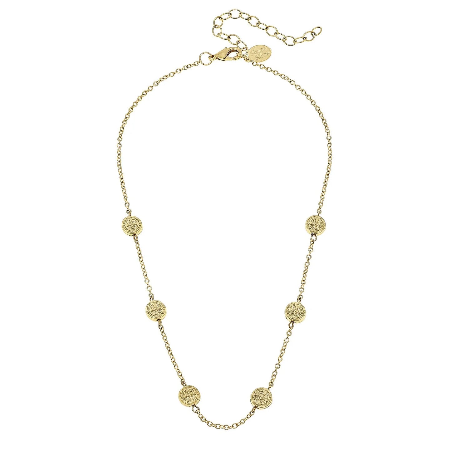 Susan Shaw Dainty St. Benedict’s Coin Necklace