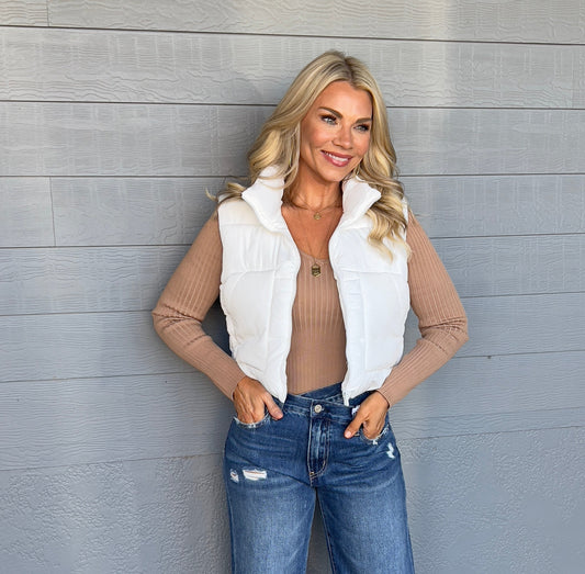 Taupe V neck Bodysuit