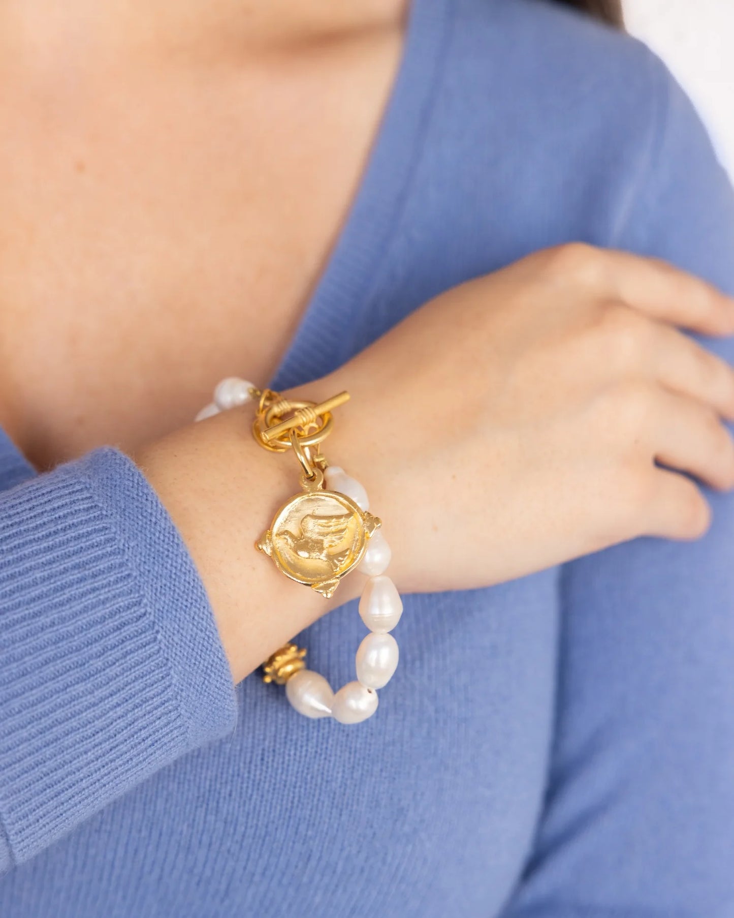 Susan Shaw Dove Pearl Bracelet