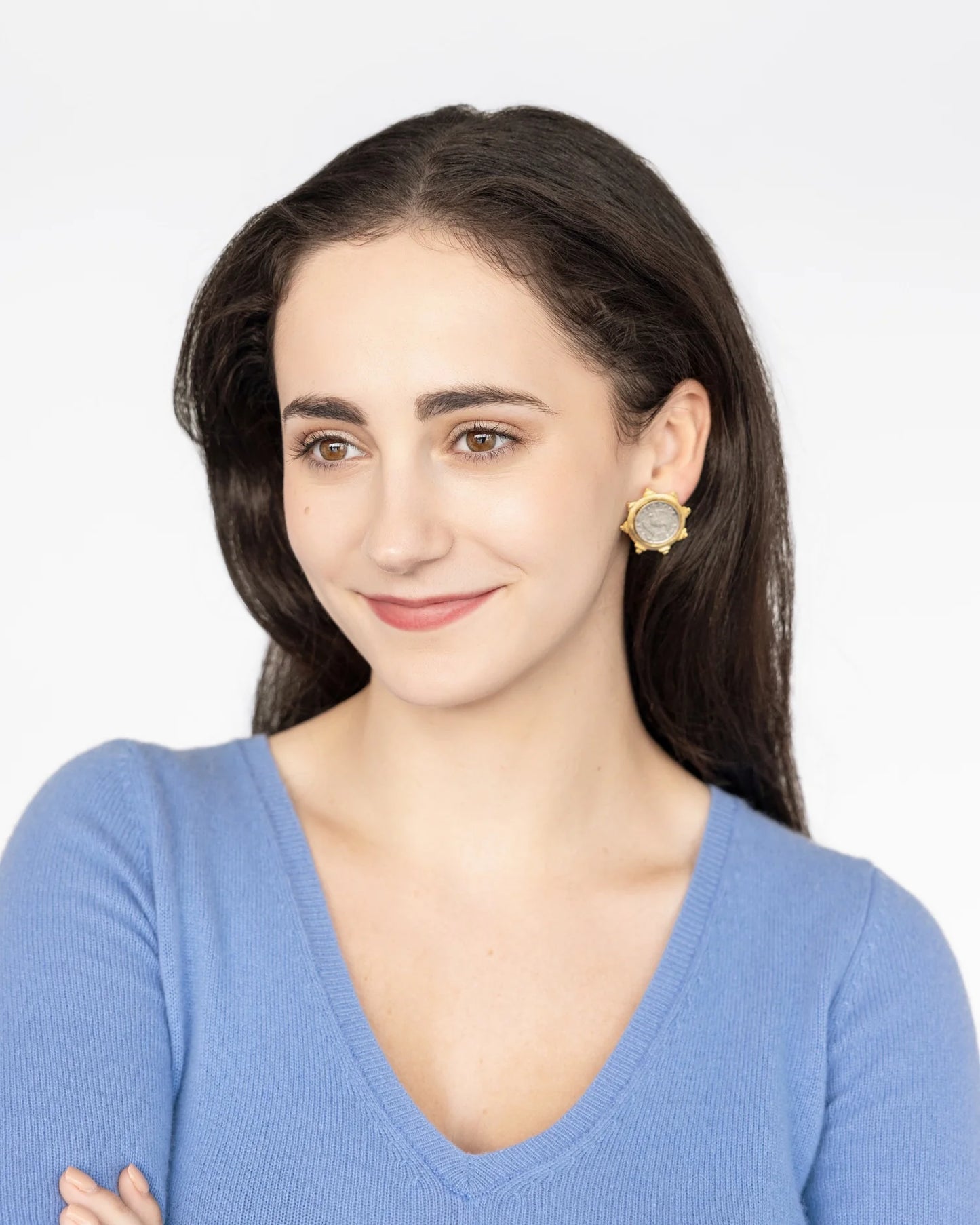 Susan Shaw Dove Coin Studs