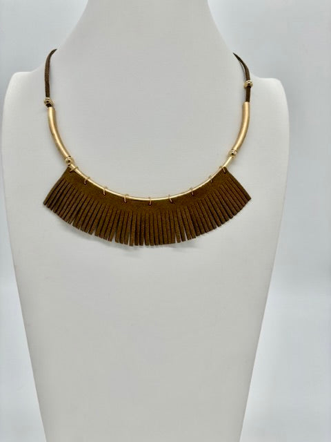 Fringe Bar Collar Necklace