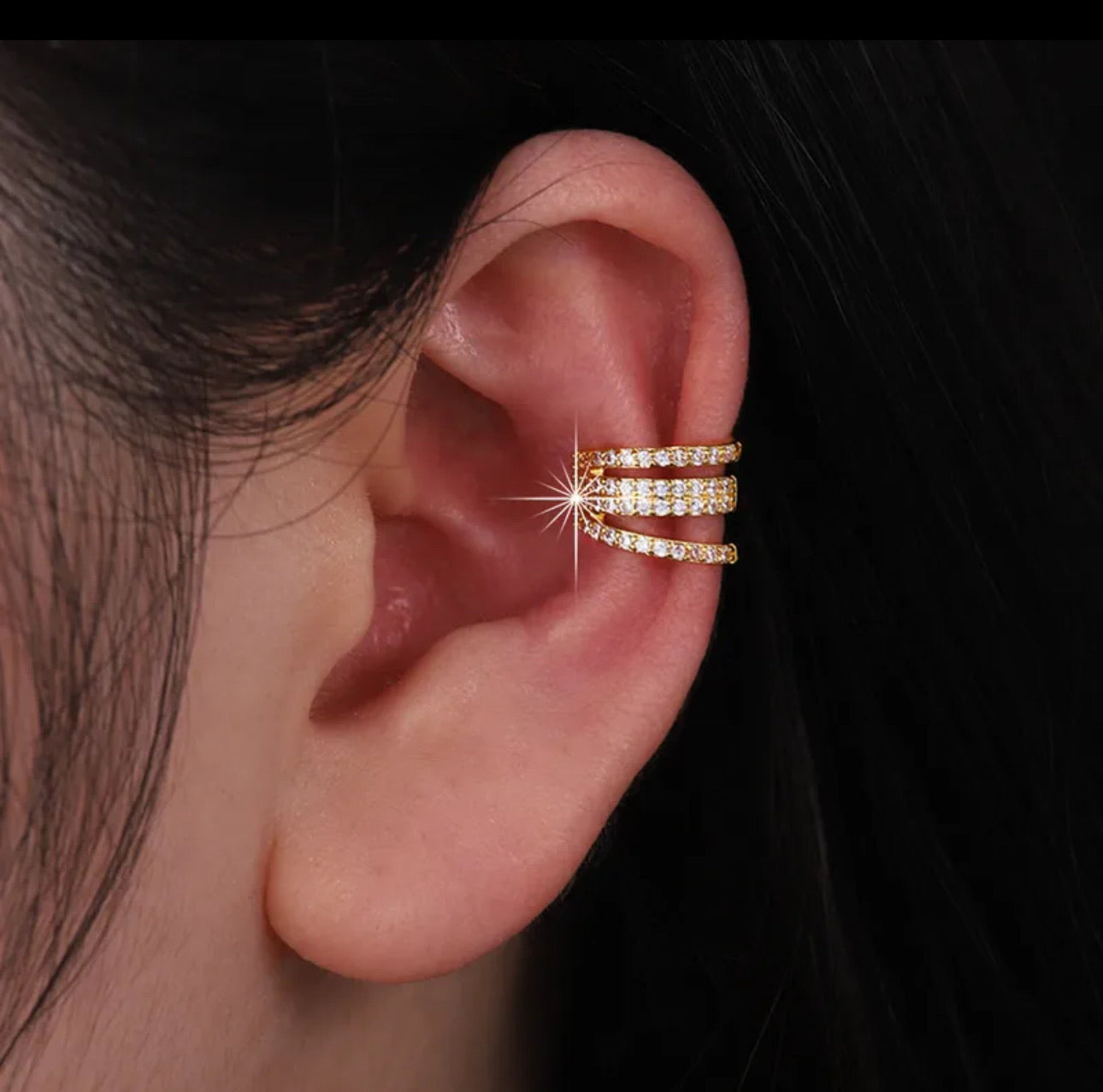 Diamond in the Rough Ear Cuff