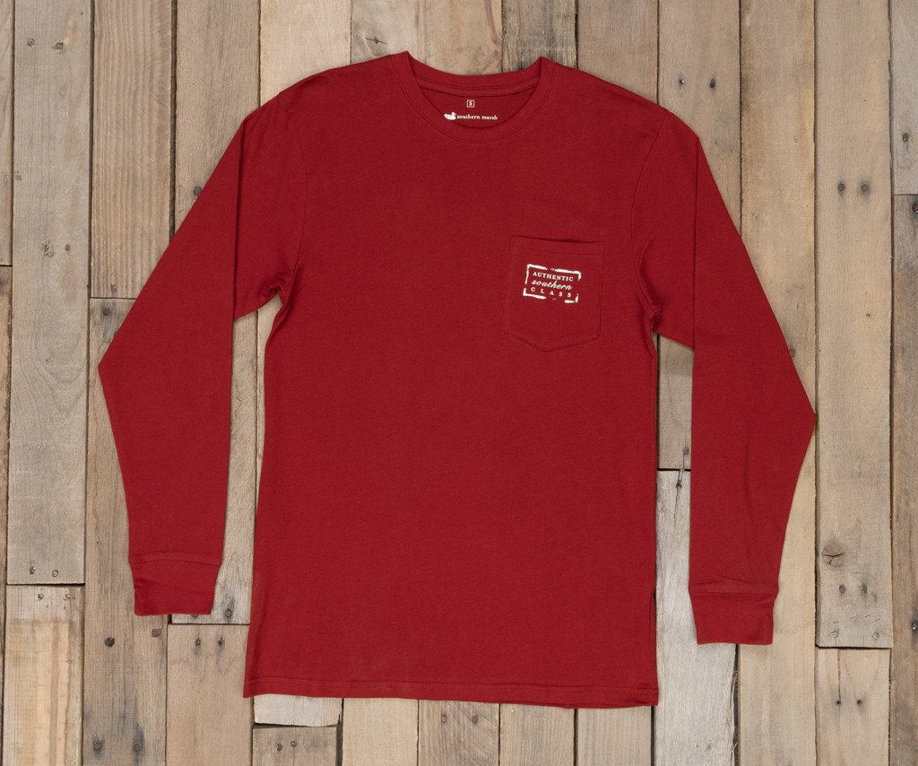 Southern Marsh Authentic Collegiate Tee Long Sleeve Grey Barn