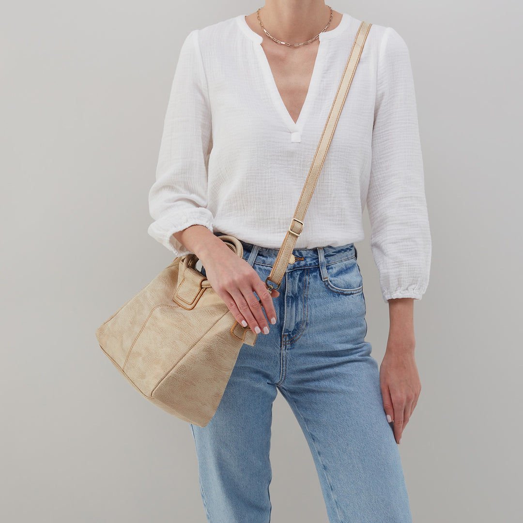 Hobo Sheila Medium Satchel - Gold Leaf