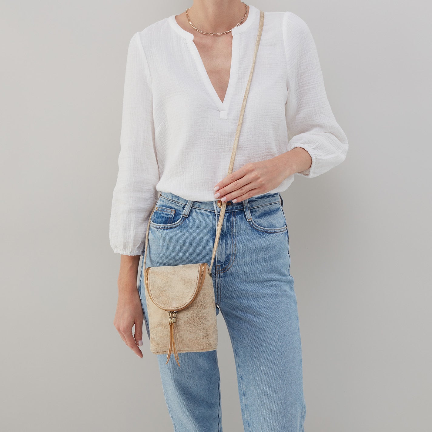 Hobo Fern Crossbody - Gold Leaf
