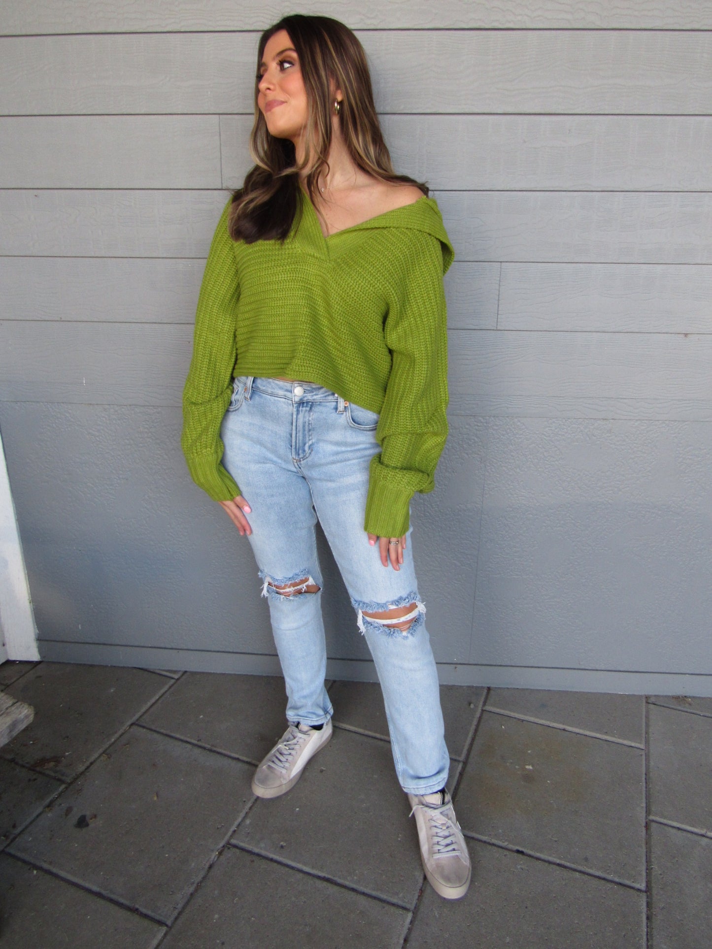 Preston Drama Collar Sweater