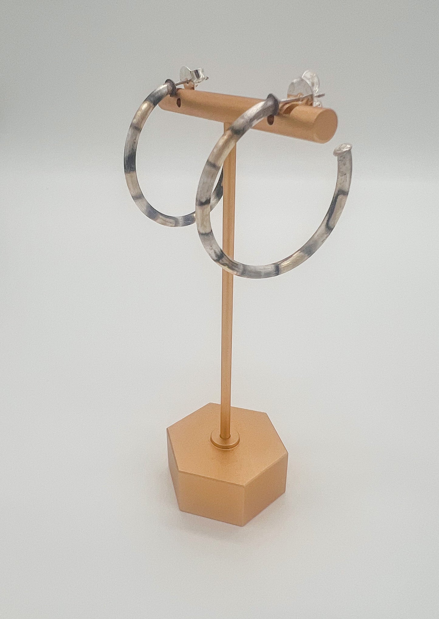 Sheila Fajl Burnished Silver Smaller Everybody's Favorite Hoops