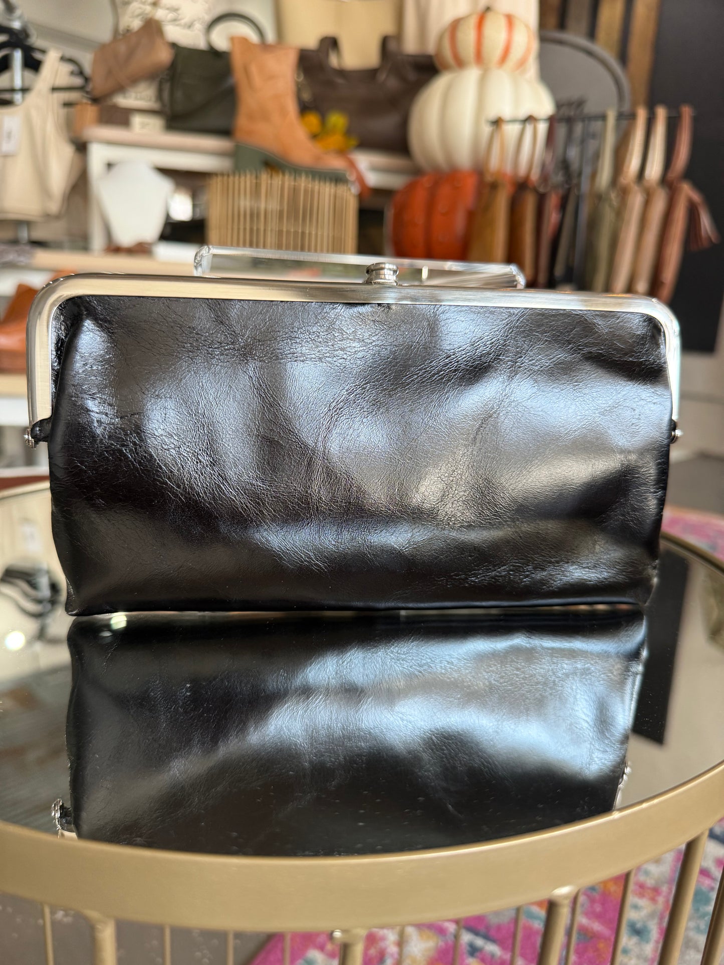 Hobo Black Lauren Clutch Wallet