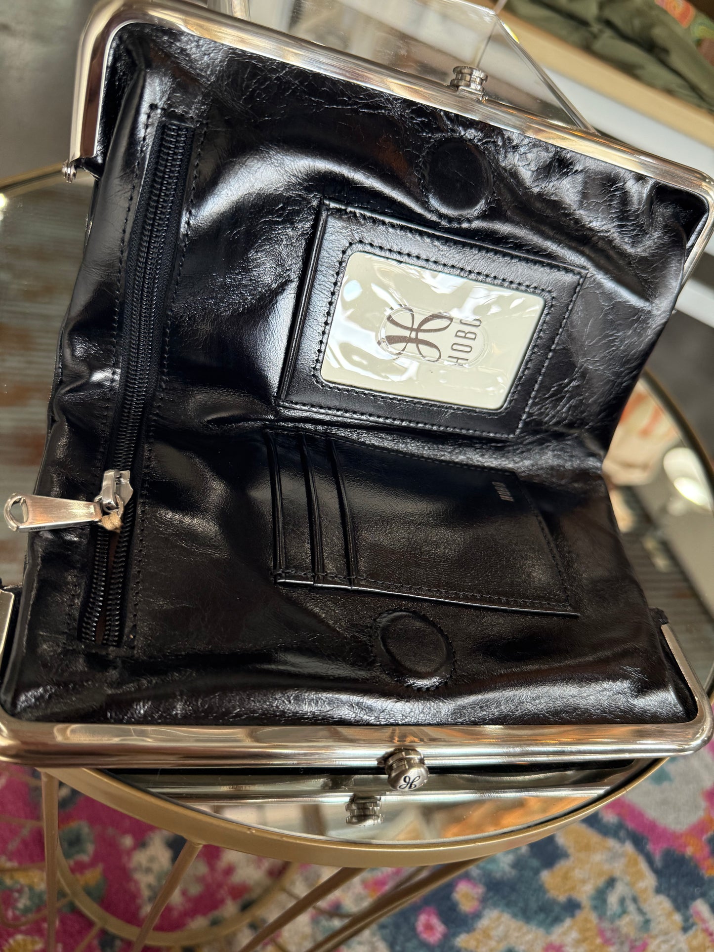 Hobo Black Lauren Clutch Wallet