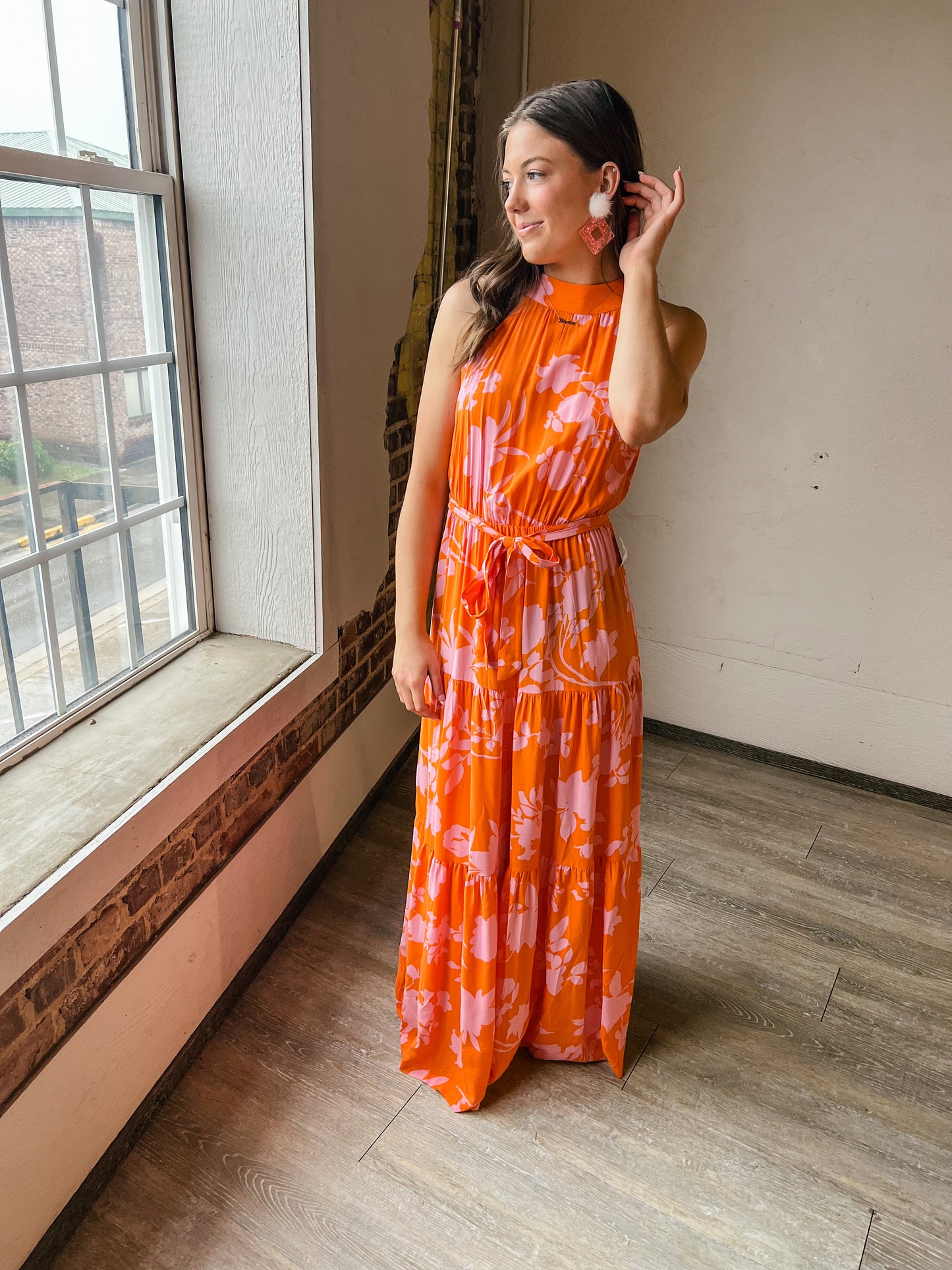 Mallie Halter Floral Maxi Dress