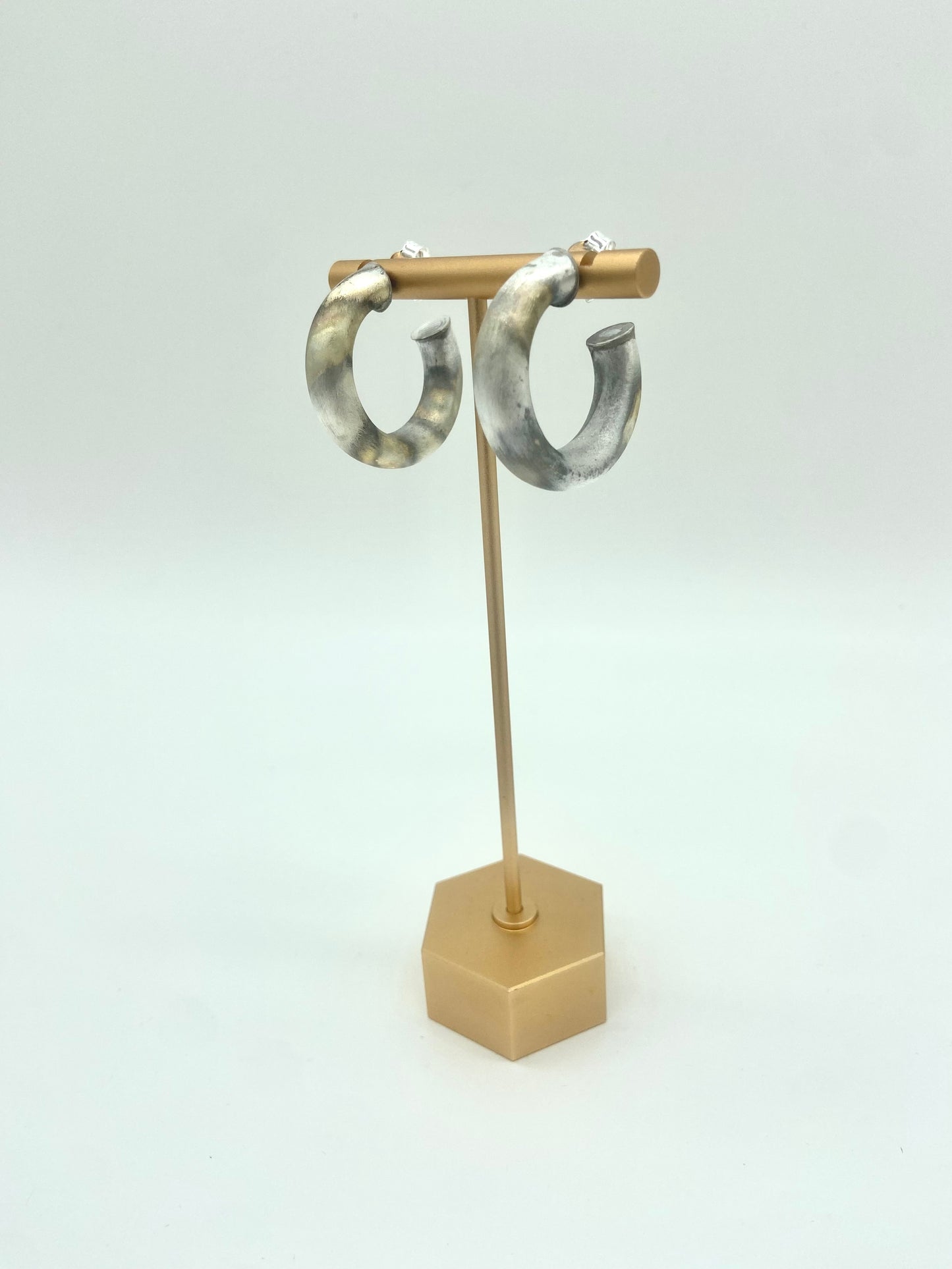 Sheila Fajl Small Chantal Hoops - Burnished Silver Plated