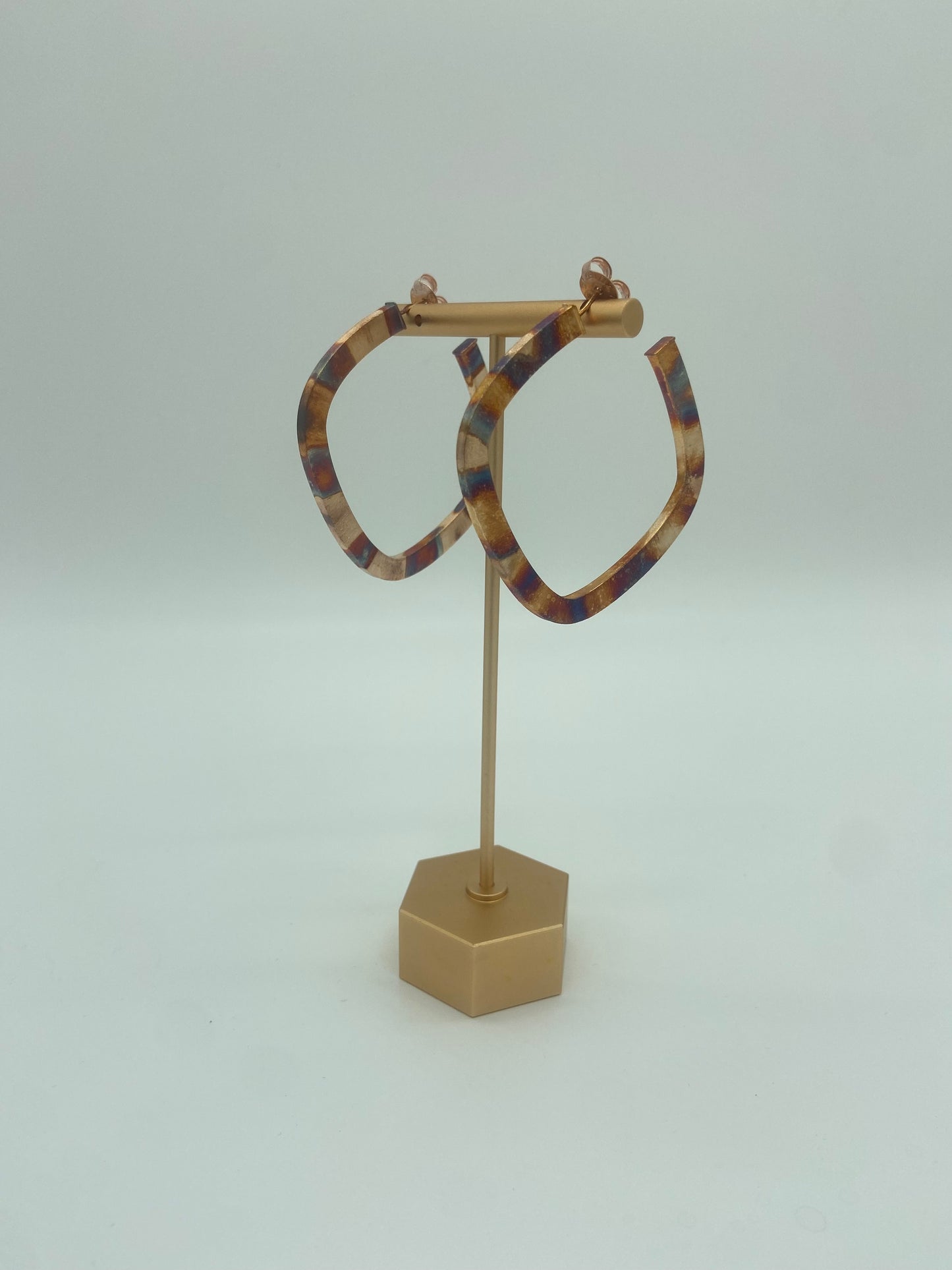 Sheila Fajl Square Elisa Hoops - Burnished Gold