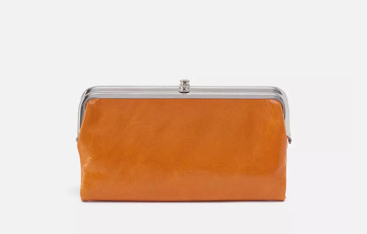 Hobo Lauren Clutch Wallet- Warm Amber
