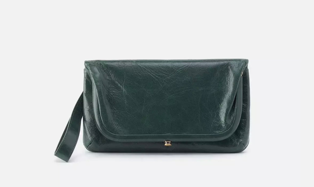 Hobo Lauren Wristlet- Sage Leaf