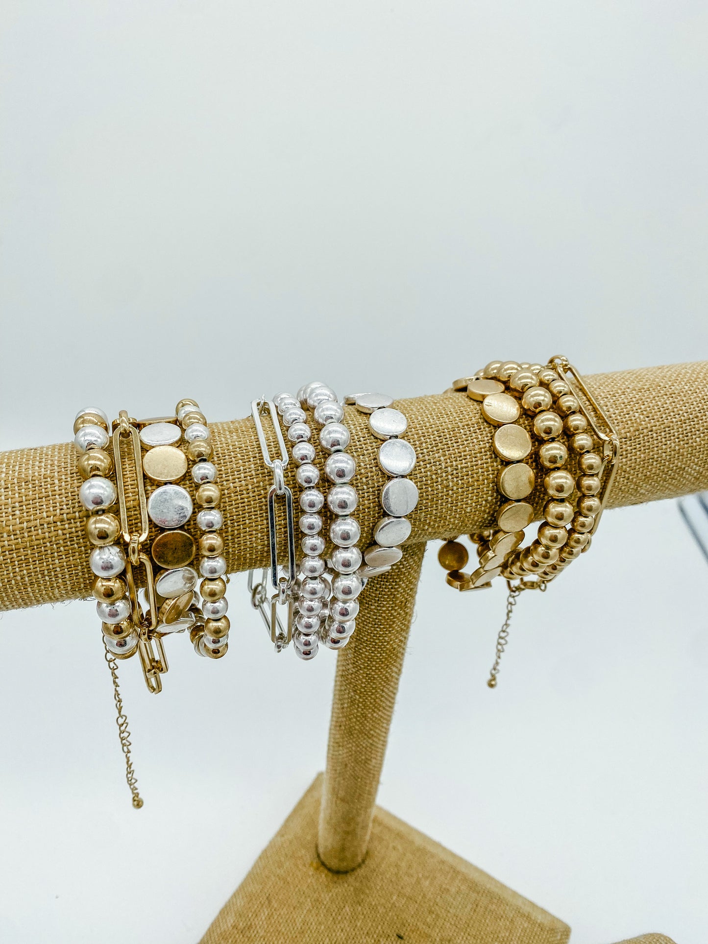 4 Piece Multi Row Bracelet Set