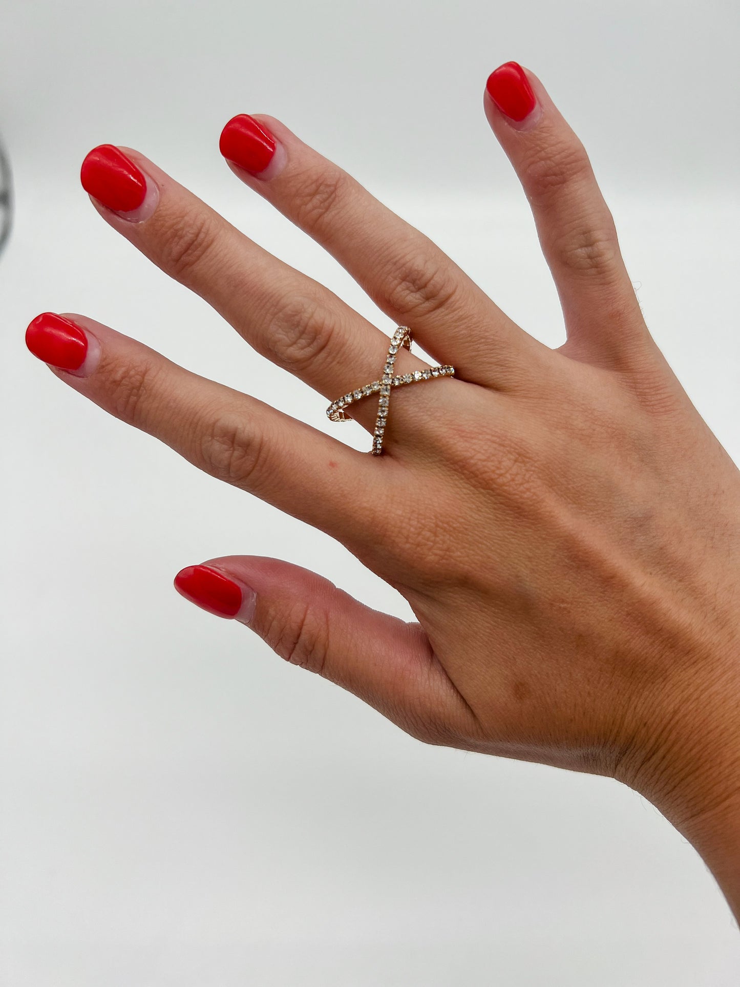 Adjustable Rhinestone Ring