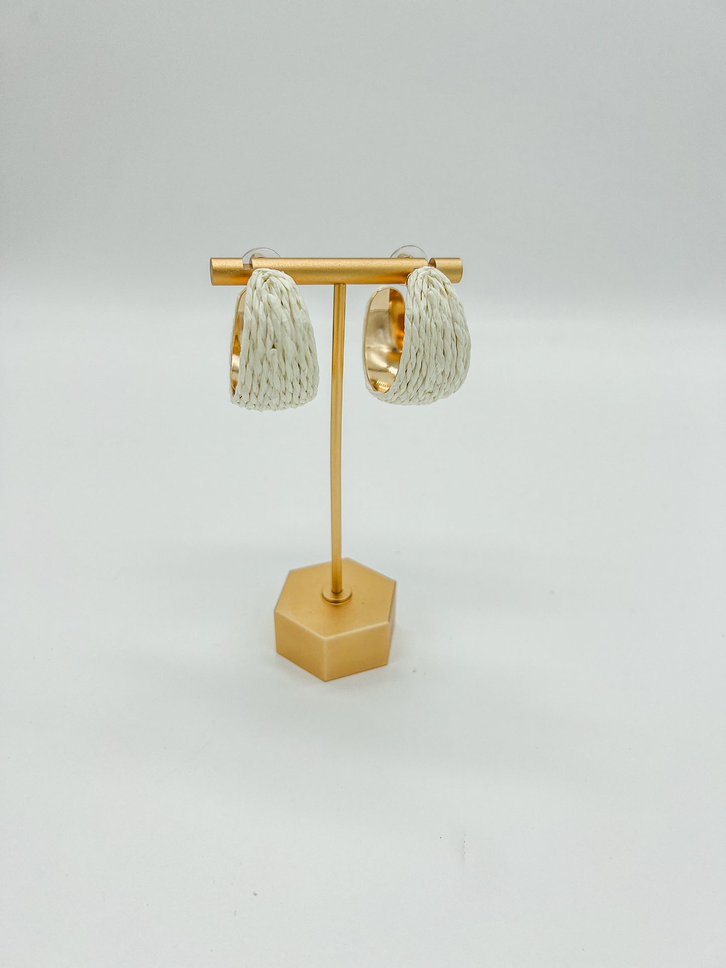 Raffia Hoop Earrings