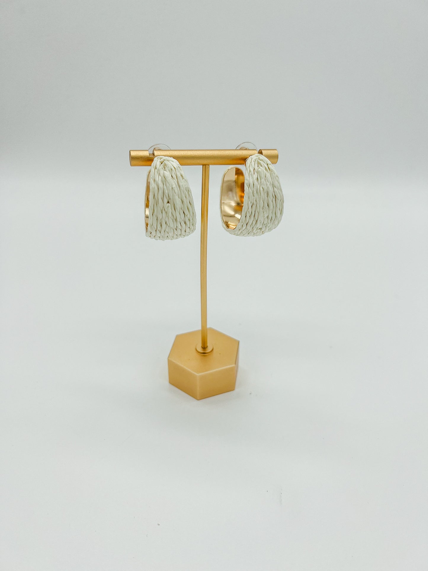 Raffia Hoop Earrings
