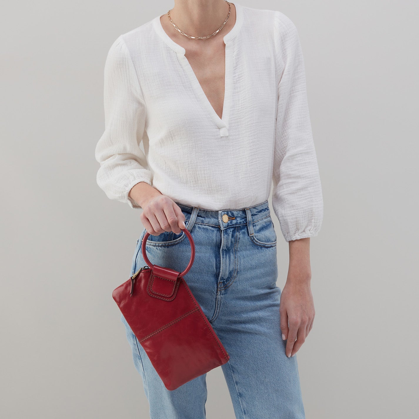 Hobo Sable Wristlet - Cranberry