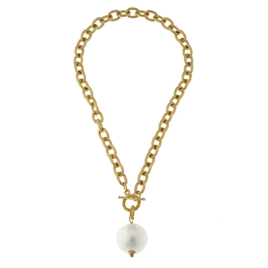 Susan Shaw Cotton Pearl Necklace