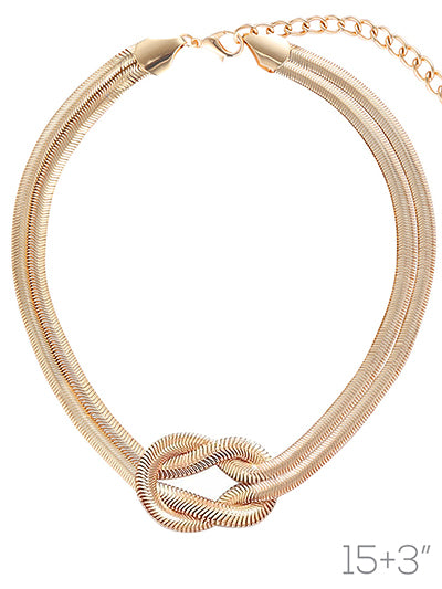 Snake Chain Knotted Necklace