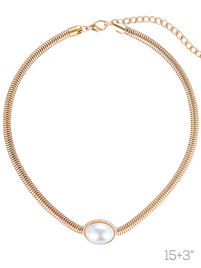Pearl Omega Necklace