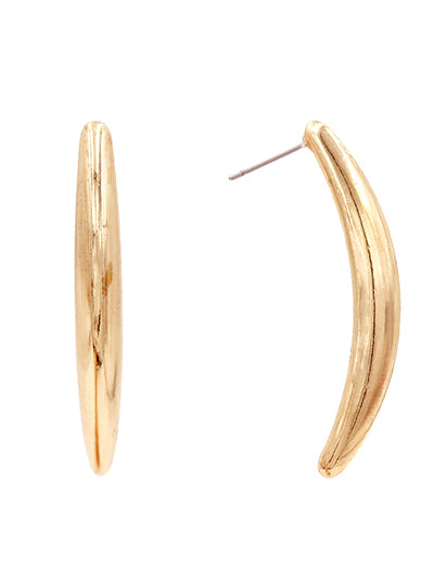 Elongated Gold Earrings
