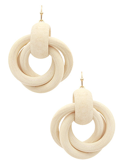 Light Wooden Link Earrings