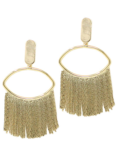 Gold Chain Tassel Earrings