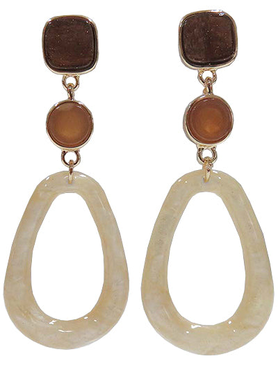 Bronze Teardrop Dangle Earrings