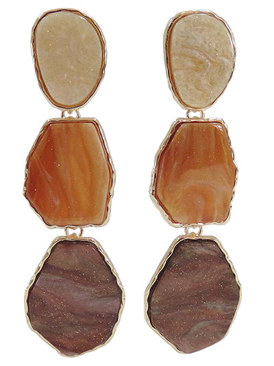 Fall Shades Gem Earrings