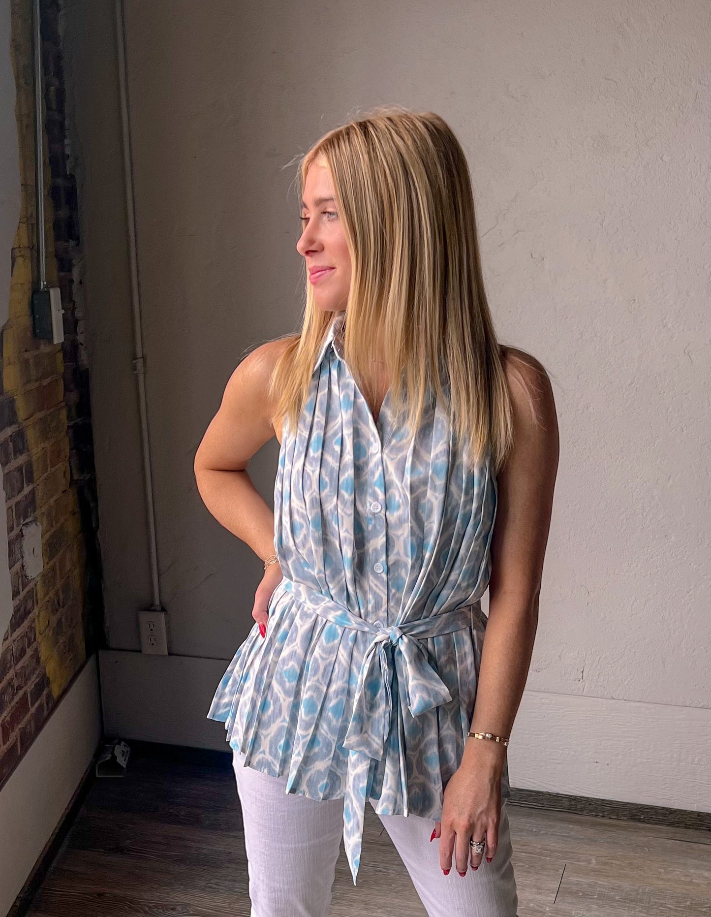 Magnolia Pleated Top