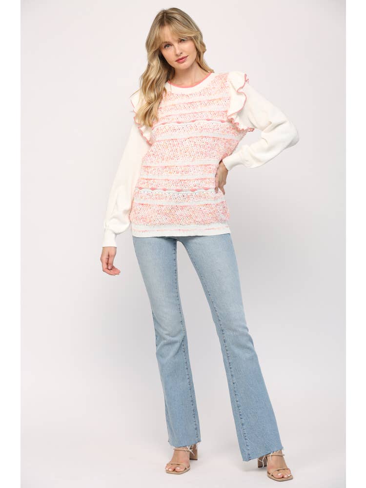 Fallyn Ruffle Knitted Blouse
