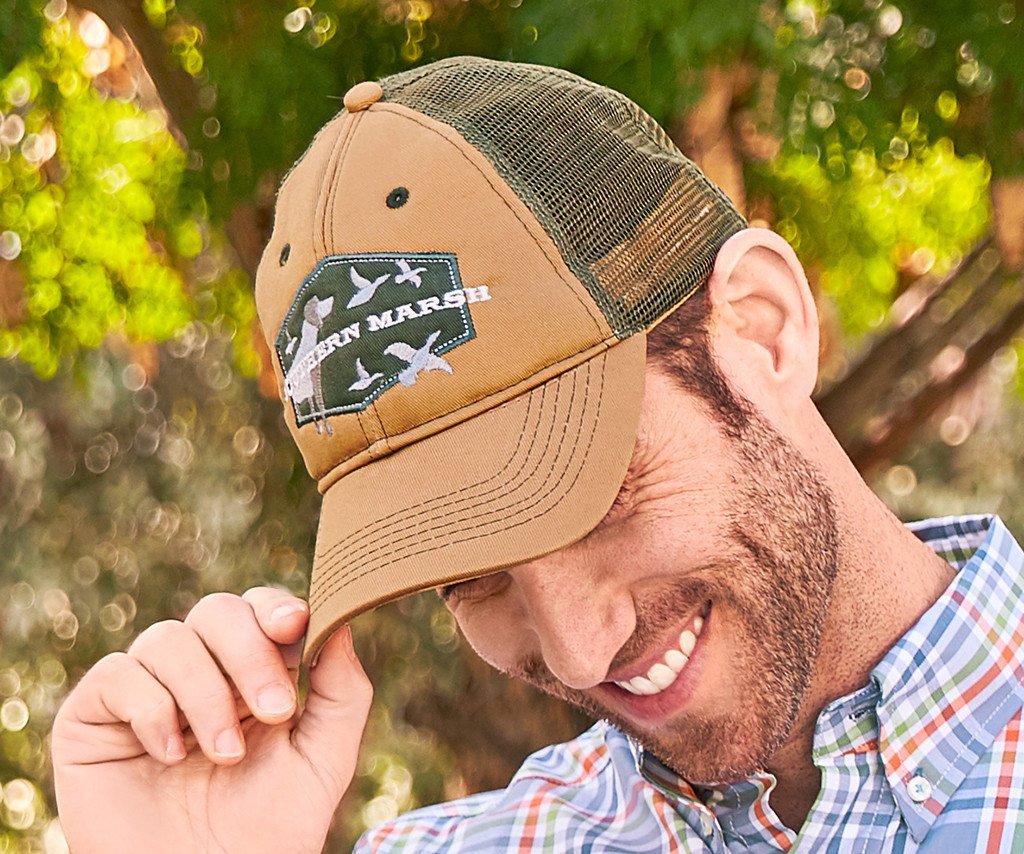 Southern Marsh Trucker Hat- Hunting Dog