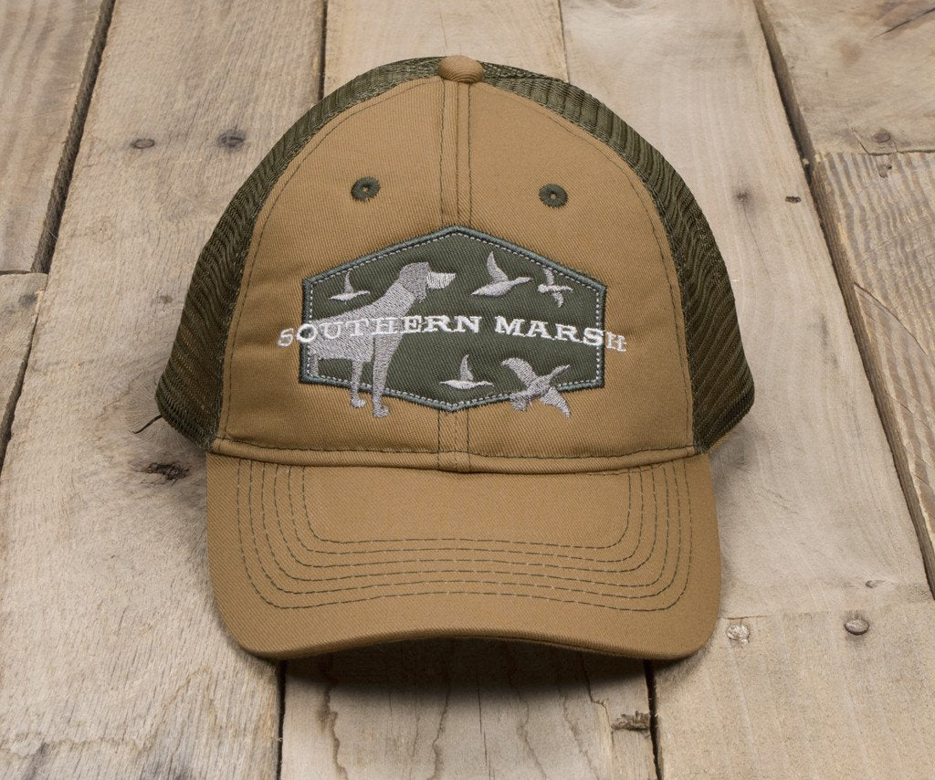 Southern Marsh Trucker Hat- Hunting Dog