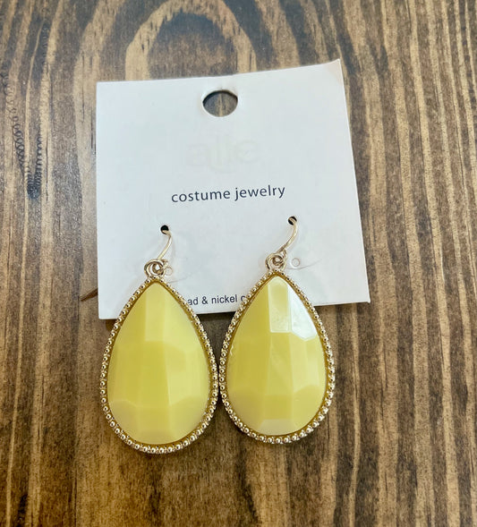 Yellow Teardrop Earring