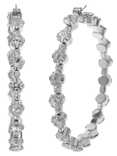 Glamorous Rhinestone Hoops