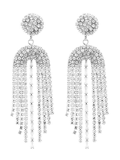 Rhinestone Arch Earrings