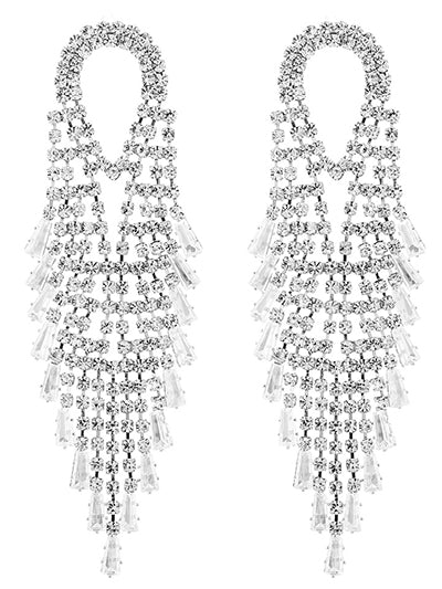 CZ Baguette Drop Earrings