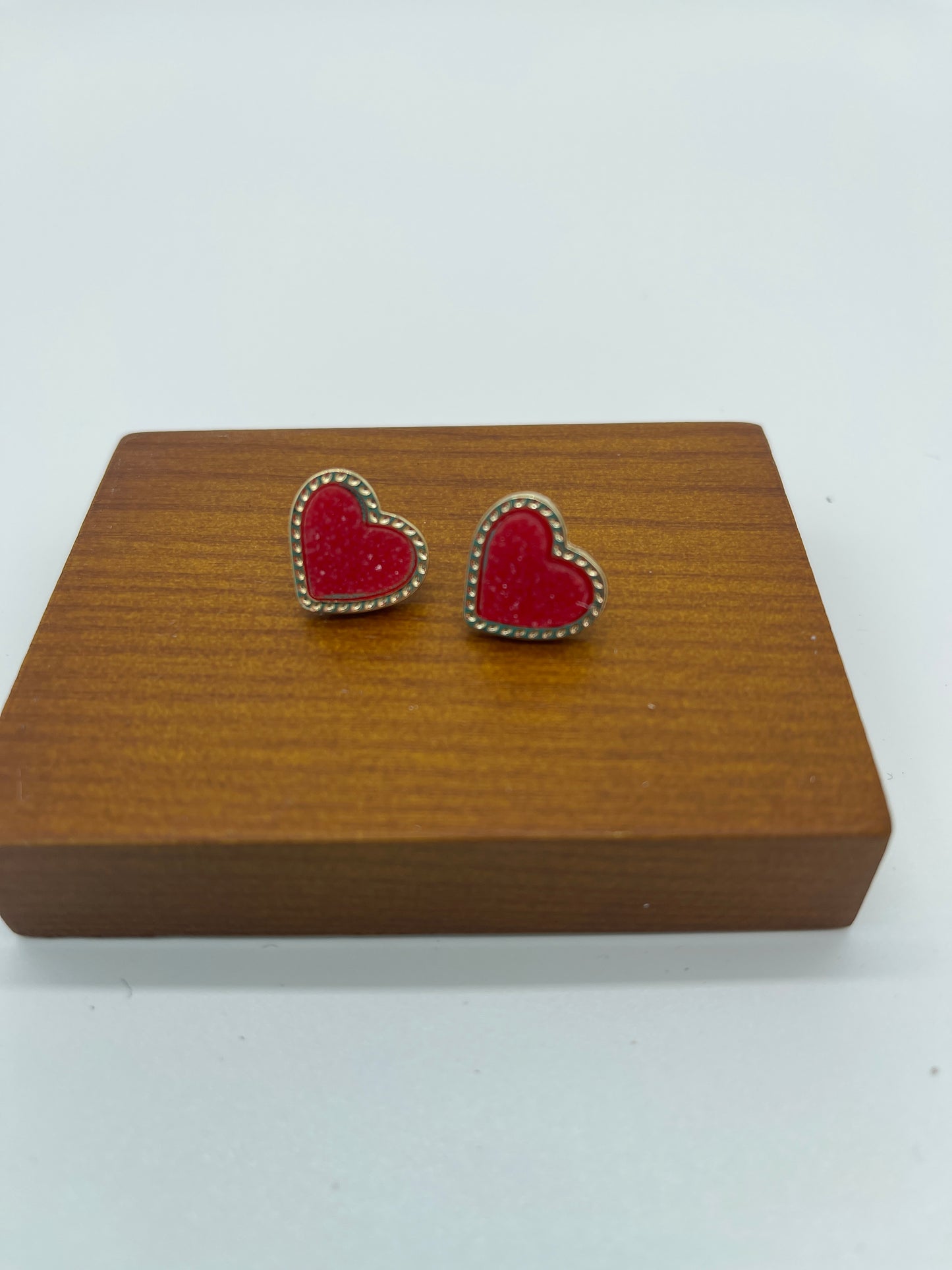 Red Heart Stud Earring