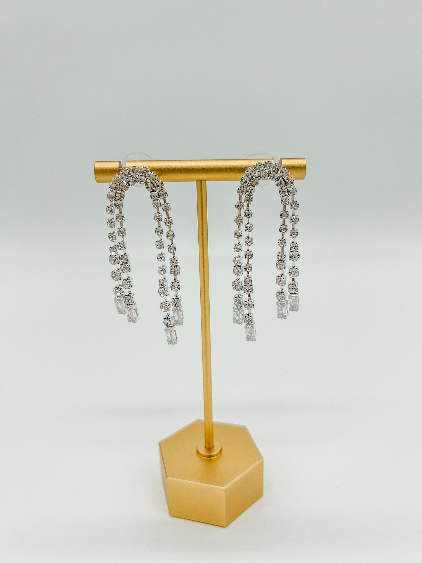 Arch Rhinestone Earrings