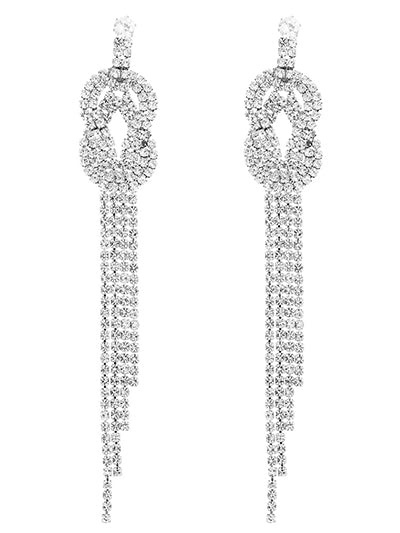 Love Knot Rhinestone Earrings