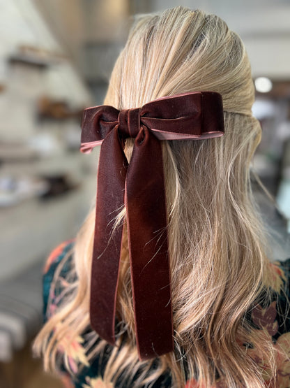 Mauve Velvet Bow