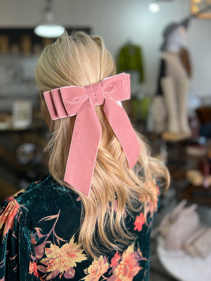 Mauve Velvet Bow